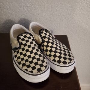 Vans Kids Size 3 Checkerboard Slip-ons